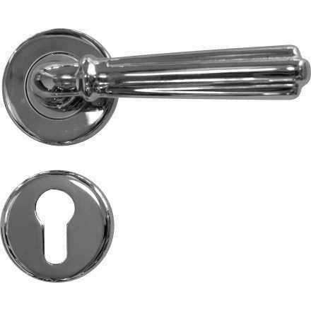 Designer edition chrome door handles on rose - "Romy" Series