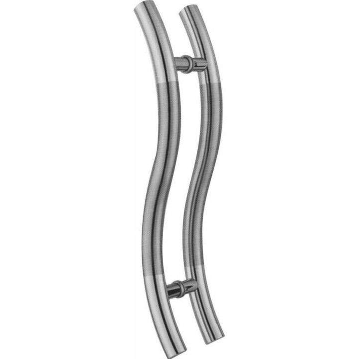"S" shaped stainless steel pull handles 450mm CTC
