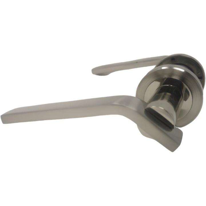 Satin Nickel Lever on Rose