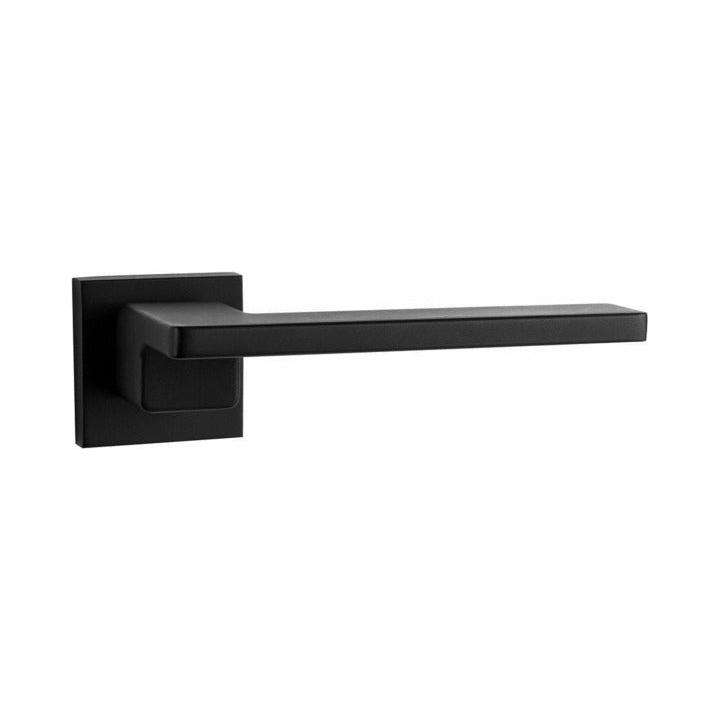 Slim lever handle on rose with step