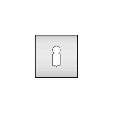 Square Stainless Steel Handle on Rose