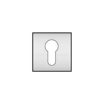 Square Stainless Steel Handle on Rose