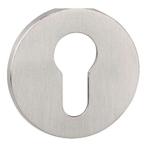 Square stainless steel lever handle on rose