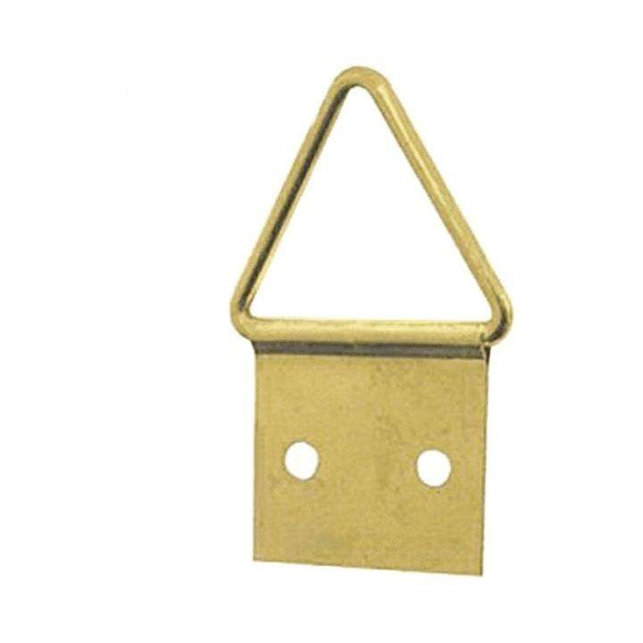 Triangular Picture Frame Hangers - Brass (10 Pack)