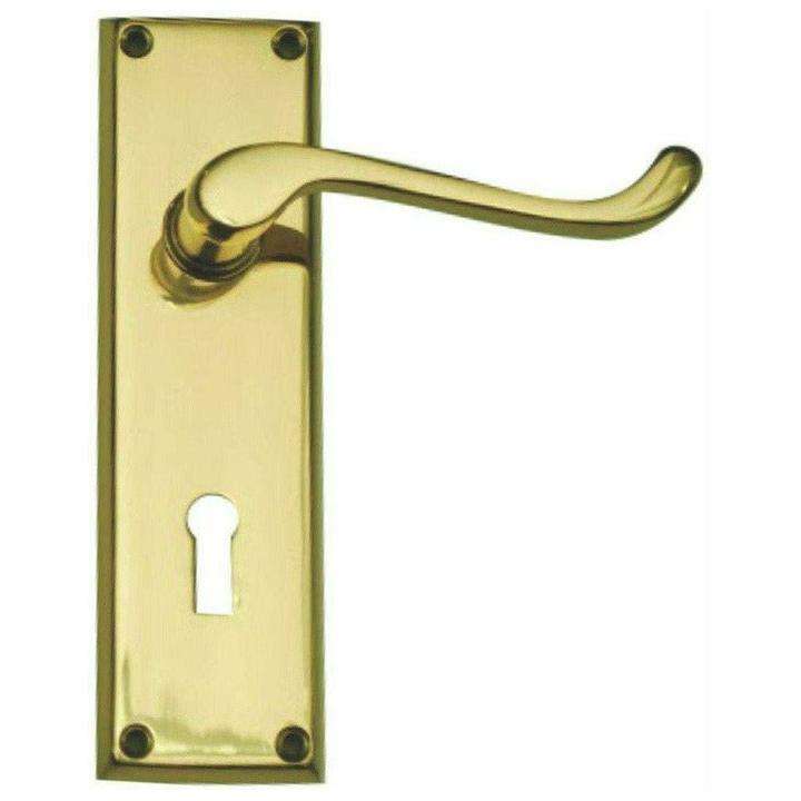 Timeless Victorian lever handle on square back plate 150mm