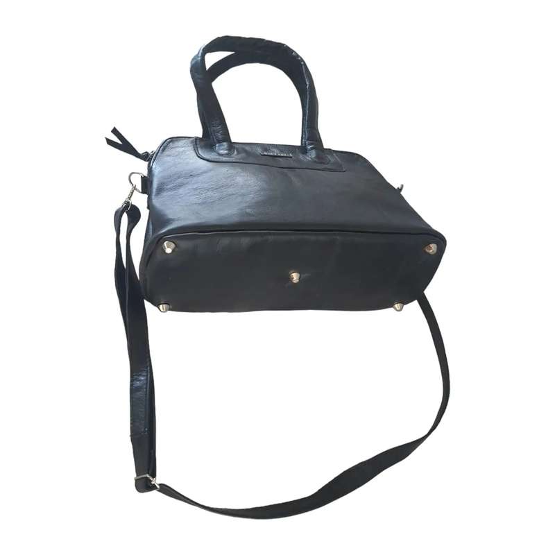 Mirelle Framed Tote Handbag With Protective Feet - Genuine Leather