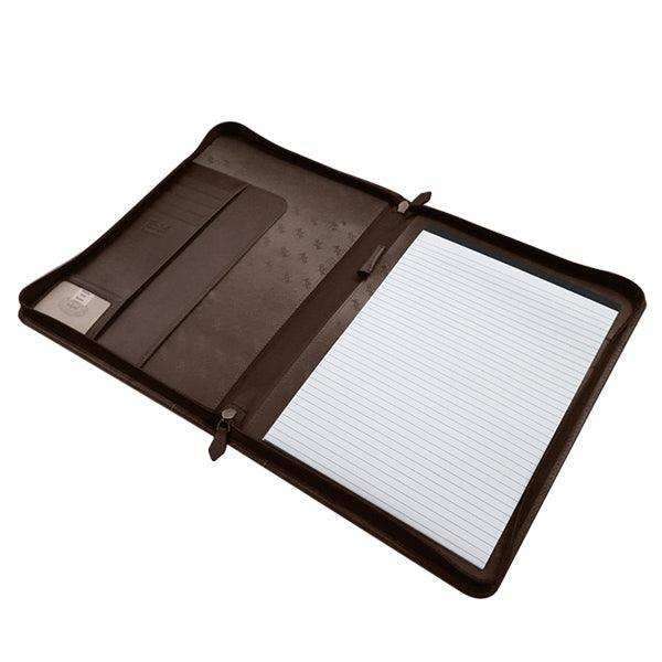 A4 Zip Around Folder - Genuine Leather - Business - Student - Brown