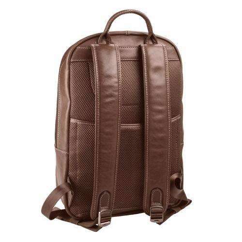 Emmy Backpack, Genuine Leather, 15.4 Laptop - Brown | MIRELLE