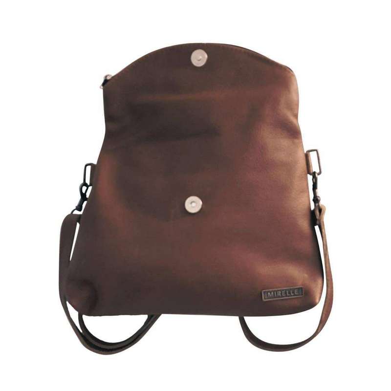 Genuine Leather 3-Way Convertible Backpack | Messenger Handbag - MIRELLE