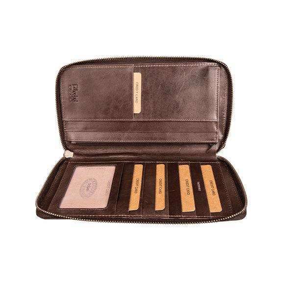 Genuine Leather Dakota Travel Wallet | Zipped Closure | Passport Holder