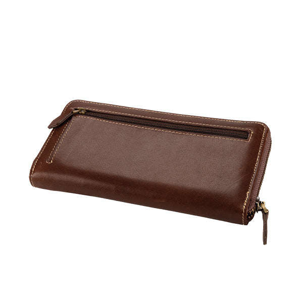 Genuine Leather Zip Closure Purse