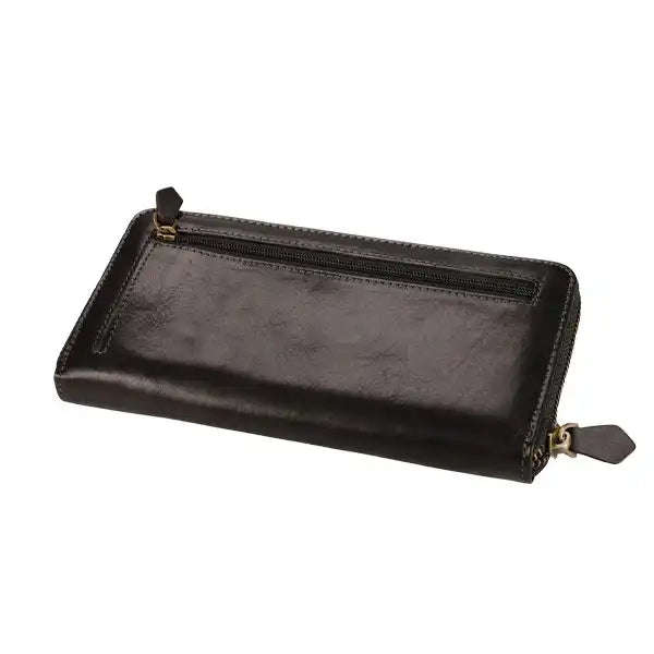 Genuine Leather Zip Closure Purse