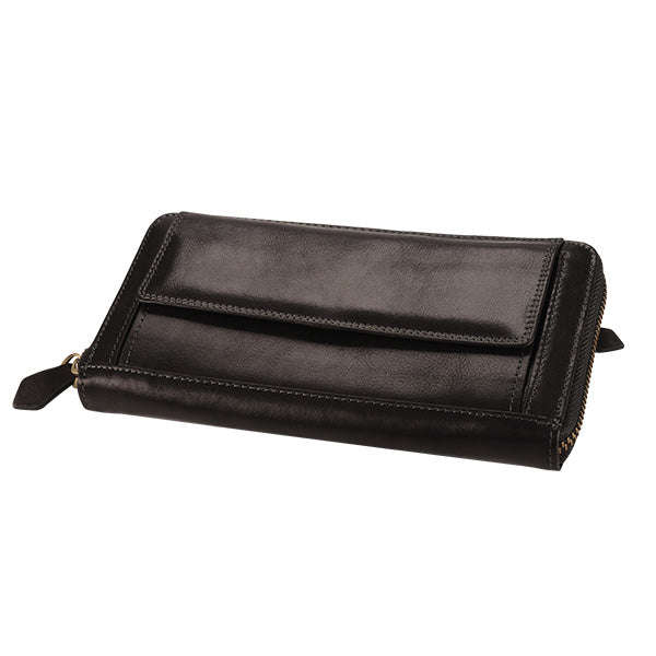 Genuine Leather Zip Closure Purse