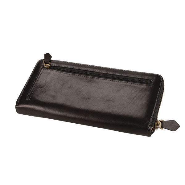Genuine Leather Zip Closure Purse