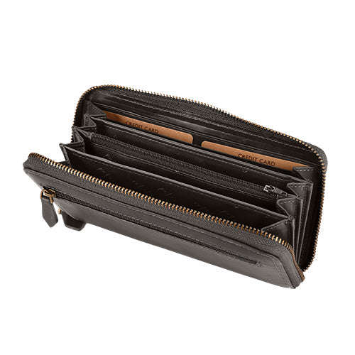 Genuine Leather Zip Closure Purse