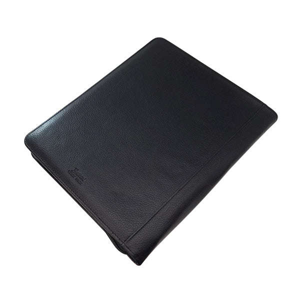 iPad Genuine Leather Zip Around Folder - Black