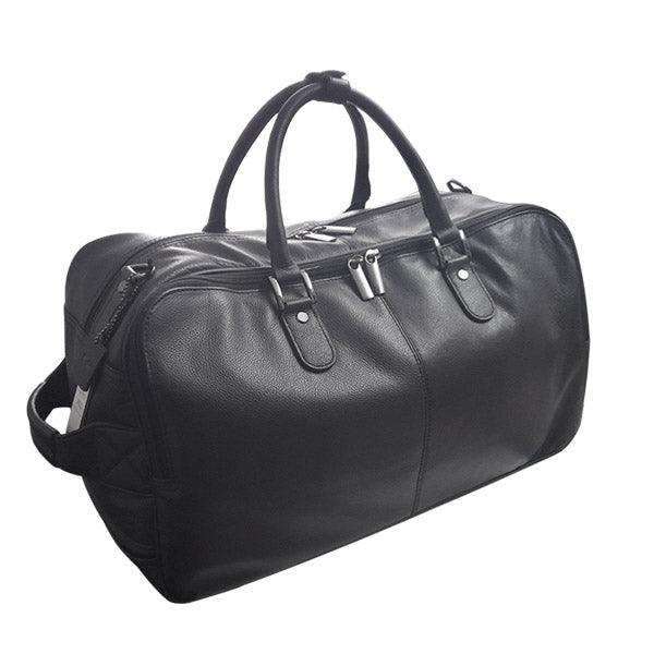Memphis Leather Trolley Travel Bag - Black