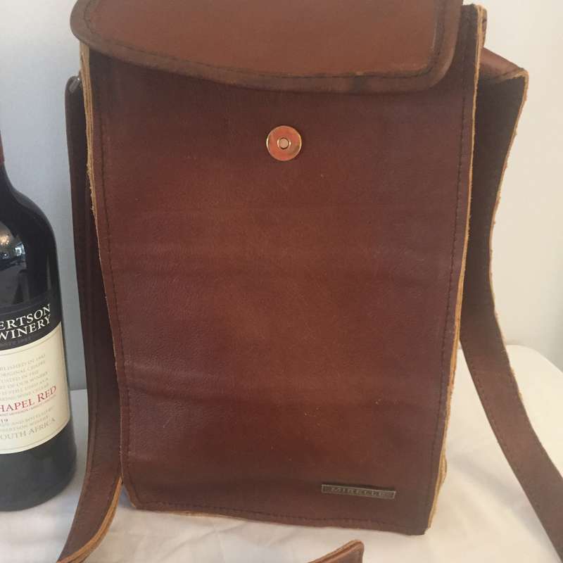 Genuine Leather 2 Bottle Sling Carrier Bag | MIRELLE