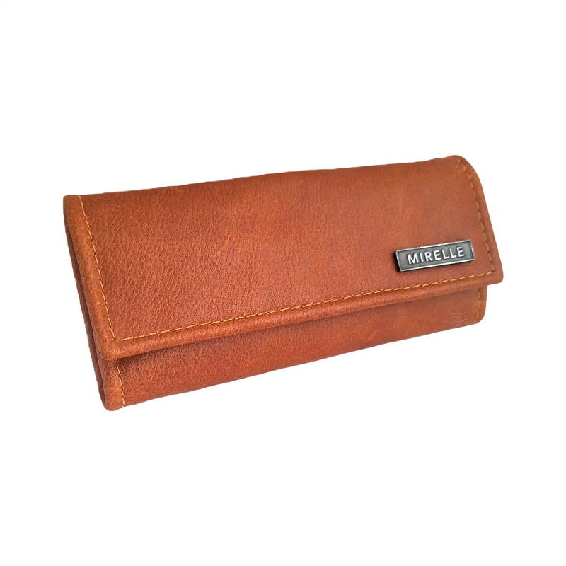 Mirelle Genuine Leather Classic Ladies Purse - Tan