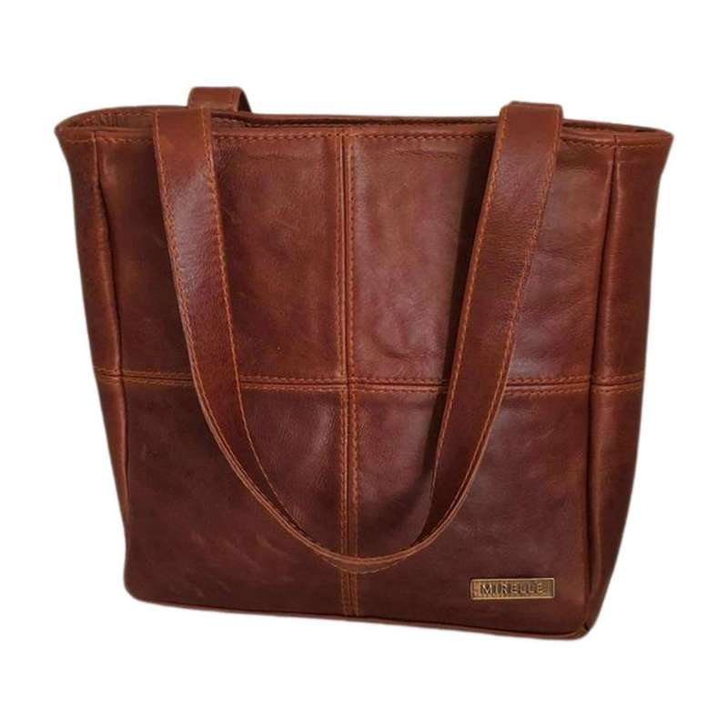 Mirelle Genuine Leather Classic Shopper Handbag