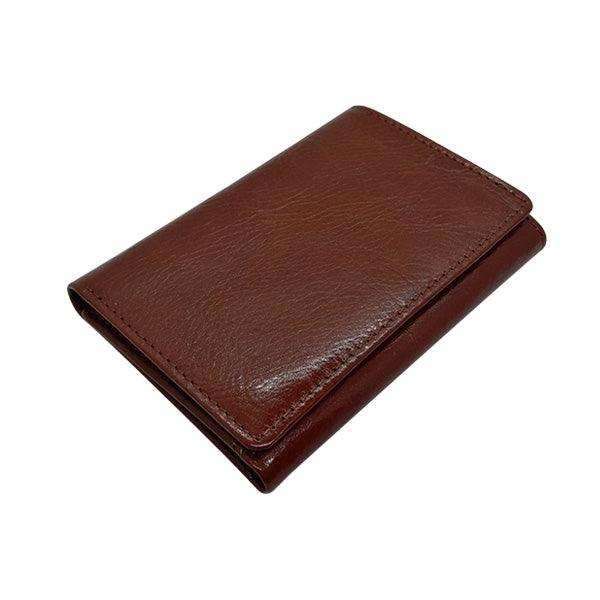 Tri Fold Card Holder with Bank Note Section - Genuine Leather