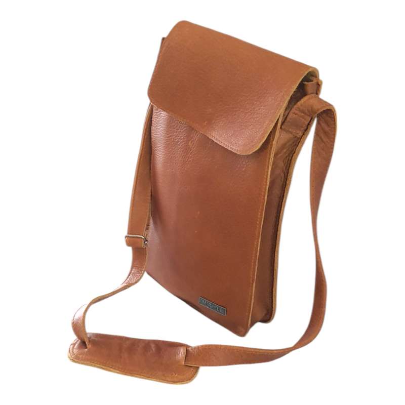 Genuine Leather 2 Bottle Sling Carrier Bag | MIRELLE