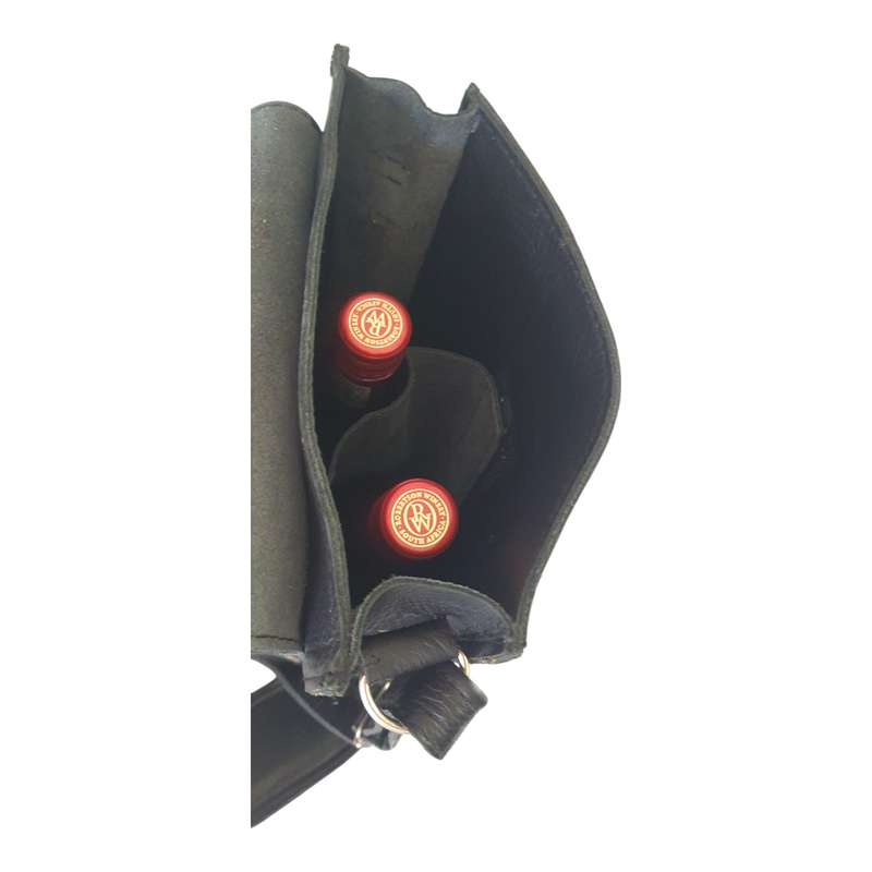 Genuine Leather 2 Bottle Sling Carrier Bag | MIRELLE