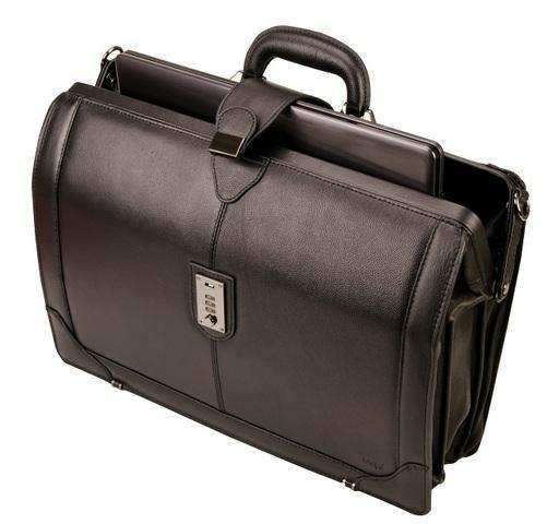 Genuine Leather 3 Division Brief master - Black