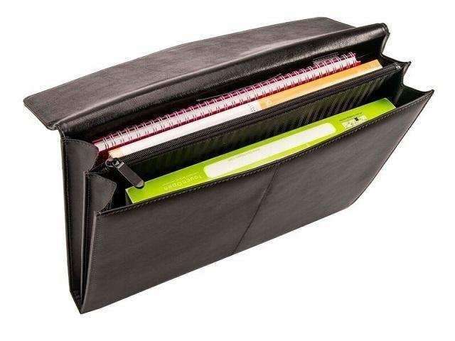 Genuine Leather A4 Document Holder with Divisions