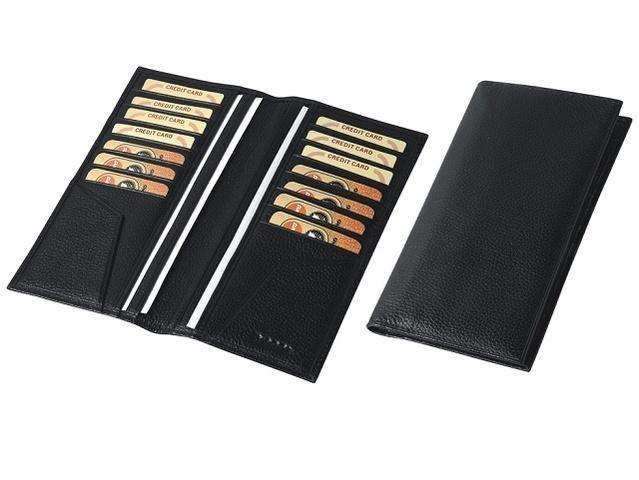 Genuine Leather Long Slim Credit Card Holder