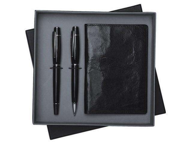 Genuine Leather Passport Holder and Pen Set