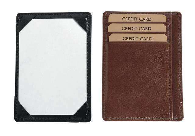 Genuine Leather Pocket Jotter and Card Holder