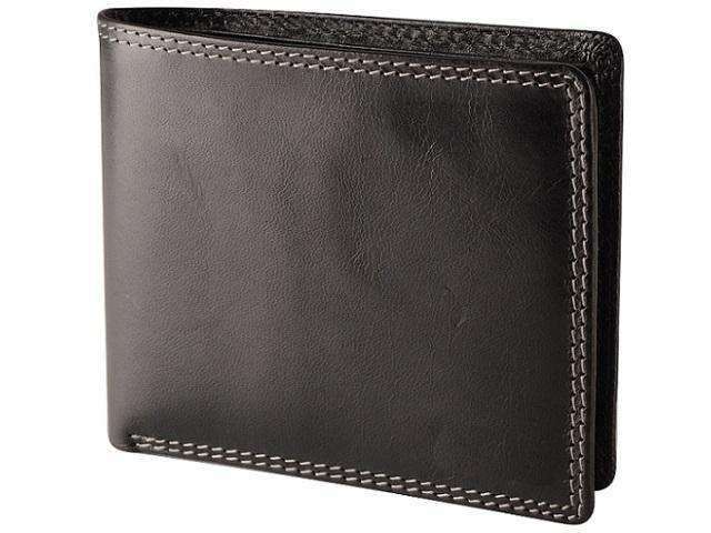 Genuine Leather Wallet with Notes, 4 Cards and Coin Holder