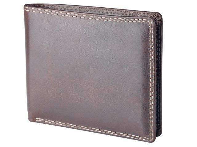 Genuine Leather Wallet with Notes, 4 Cards and Coin Holder