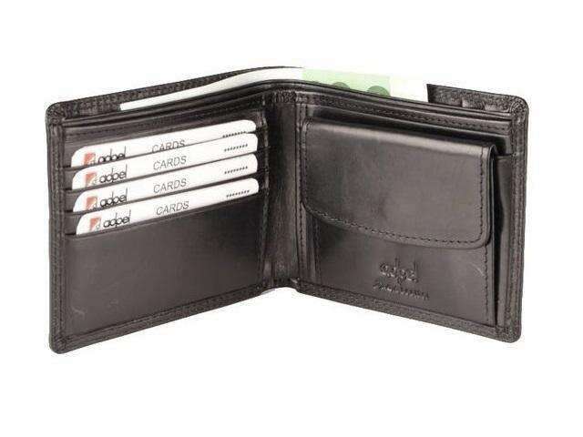 Genuine Leather Wallet with Notes, 4 Cards and Coin Holder