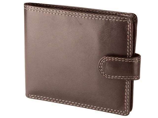 Genuine Leather Wallet with Notes - 7 Credit Cards - Coin Holder - Brown