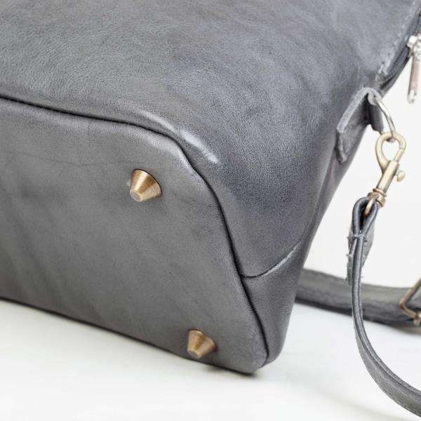 Mirelle Framed Tote Handbag With Protective Feet - Genuine Leather