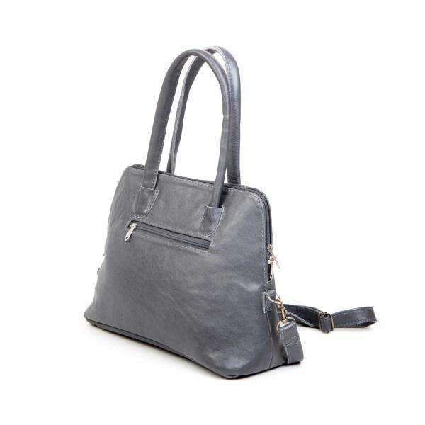 Mirelle Framed Tote Handbag With Protective Feet - Genuine Leather