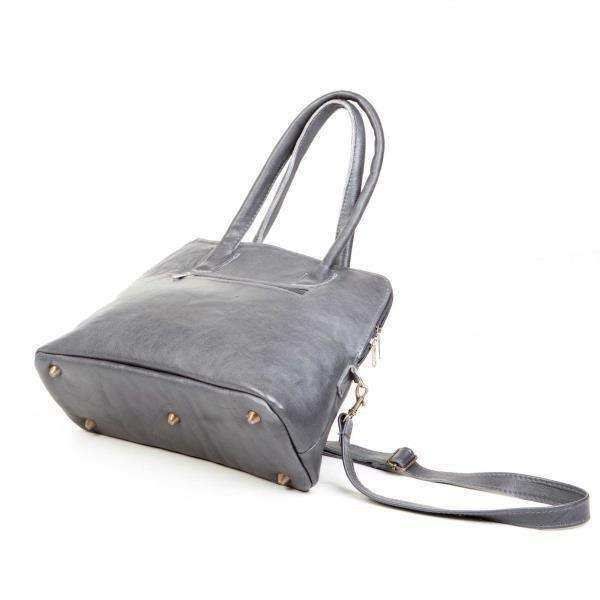 Mirelle Framed Tote Handbag With Protective Feet - Genuine Leather
