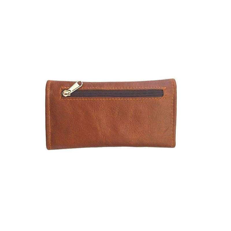 Mirelle Genuine Leather Classic Ladies Purse - Tan