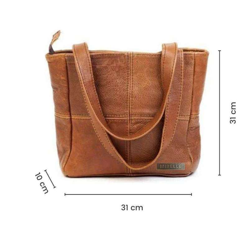 Mirelle Genuine Leather Classic Shopper Handbag