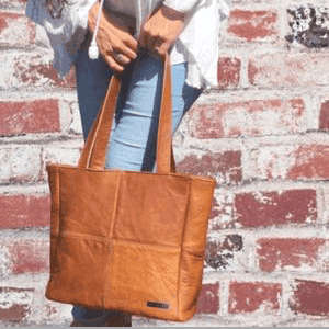 Mirelle Genuine Leather Classic Shopper Handbag