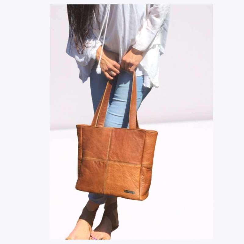 Mirelle Genuine Leather Classic Shopper Handbag