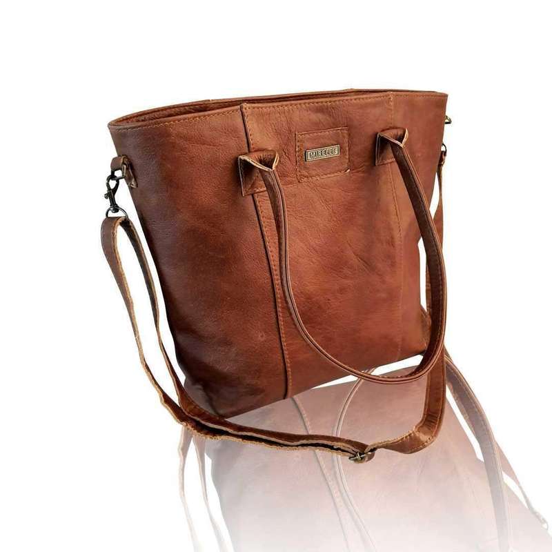 Mirelle Genuine Leather Classic Tote Handbag
