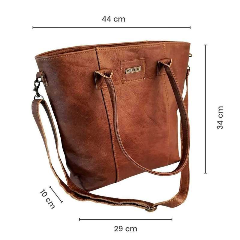 Mirelle Genuine Leather Classic Tote Handbag