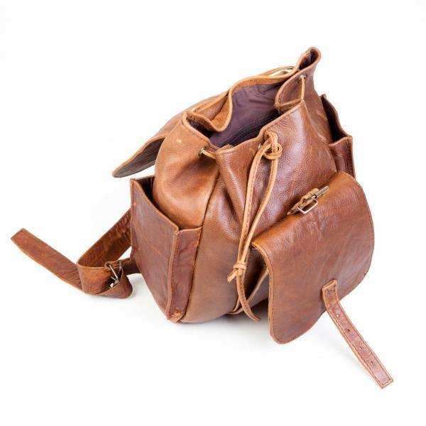 Mirelle Genuine Leather Tourist Backpack Satchel  Handbag