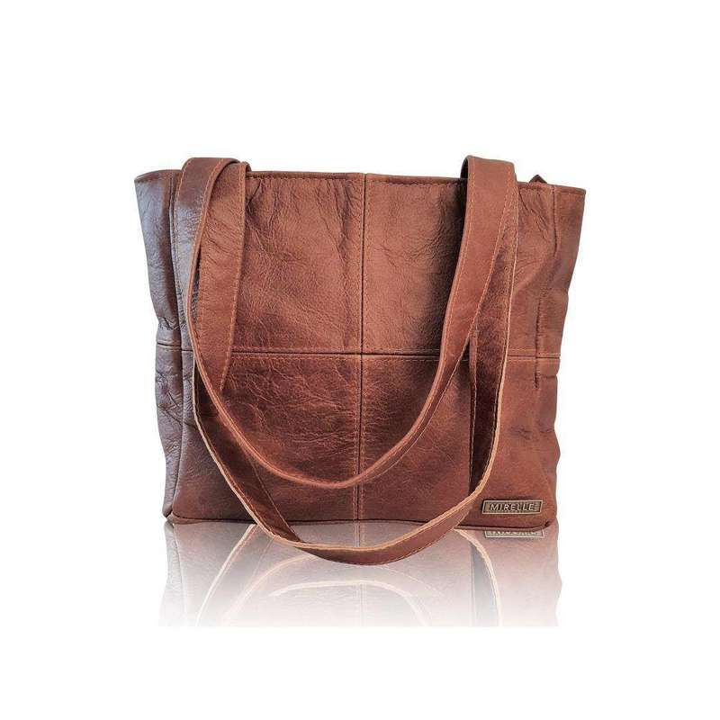 Mirelle Leather Classic Shopper Handbag - Small
