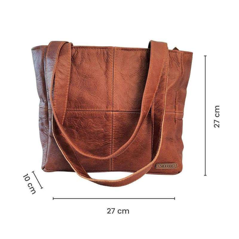 Mirelle Leather Classic Shopper Handbag - Small
