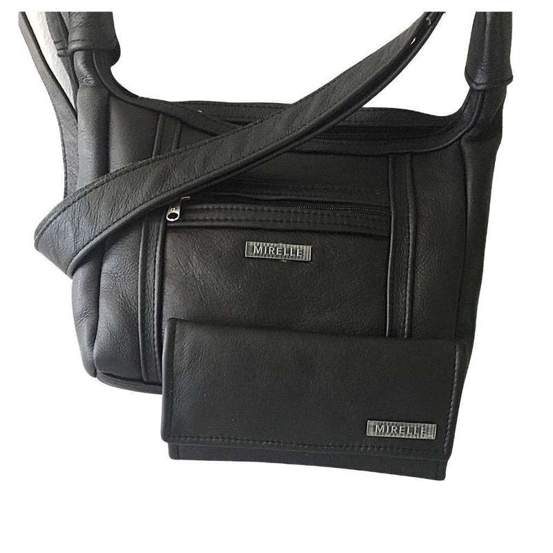 Mirelle Leather Under The Arm Shoulder Handbag And Classic Purse - Combo