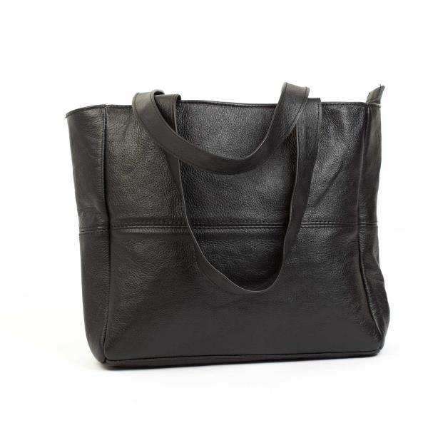 Mirelle Shopper Shoulder Handbag With Outside Zipped Pocket | Genuine Leather